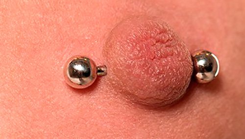 Nipple barb piercing