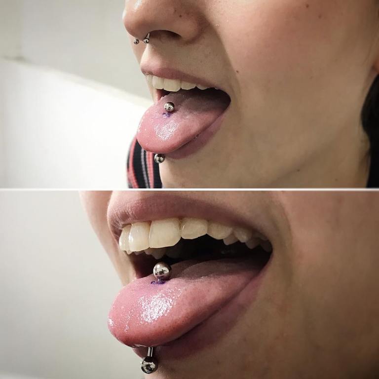 Tongue piercing pictures