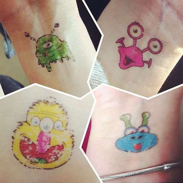 Examples of children's tattoos