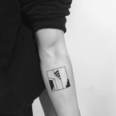 Simple and very original ladder tattoo