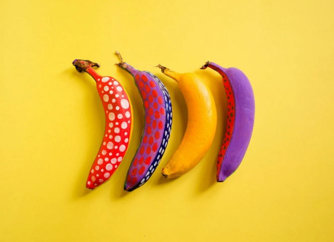 painted bananas