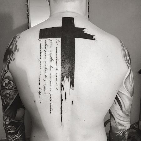 Religious tattoos with crosses