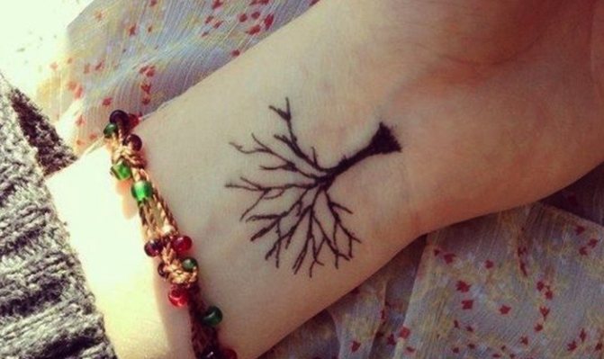 Henna drawings on the wrist. Easy sketches for beginners