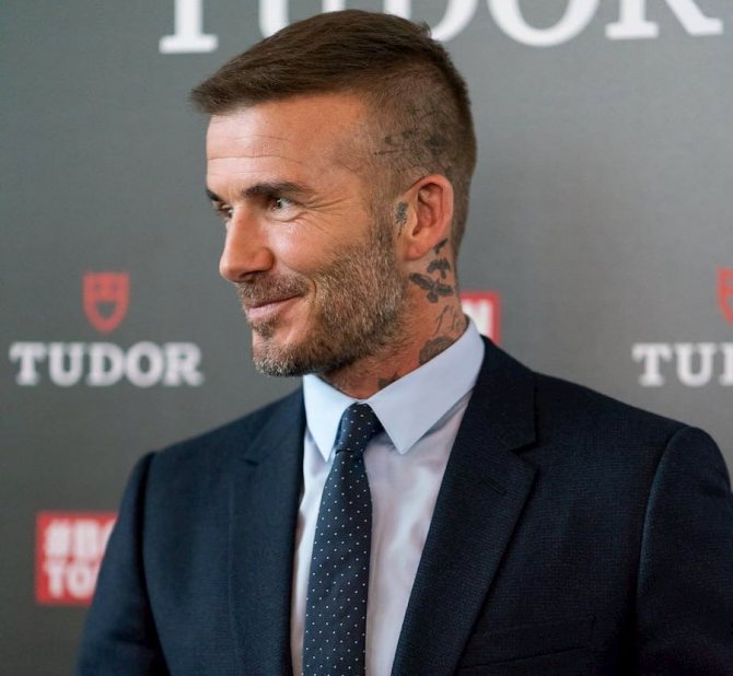 David Beckham skull patterns and designs combined with creative hairstyles are sure to stand out from the crowd