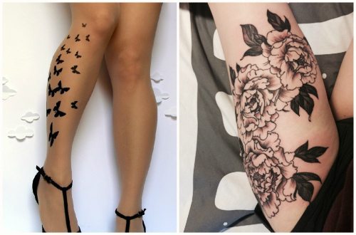 drawings on legs
