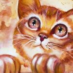 Kitten paint drawing