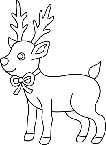 Drawing a deer in pencil for children: colored, black and white: northern, Christmas, geometric, forest
