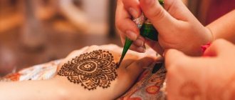 Painting with henna
