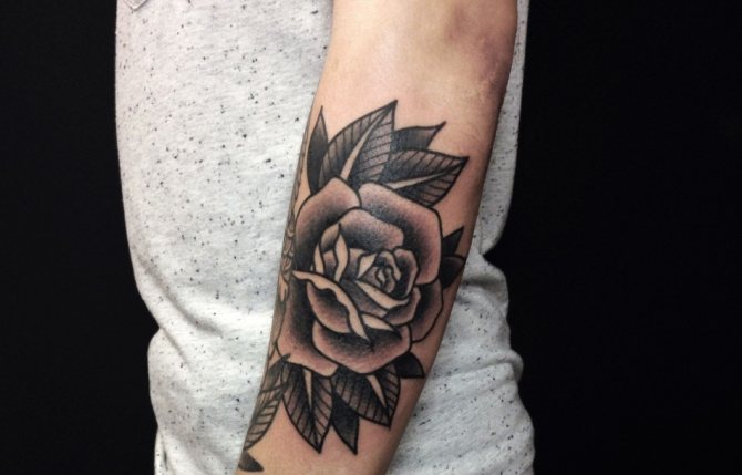 Rose looks on the male forearm interesting enough