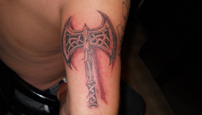 Axe of Perun tattoo