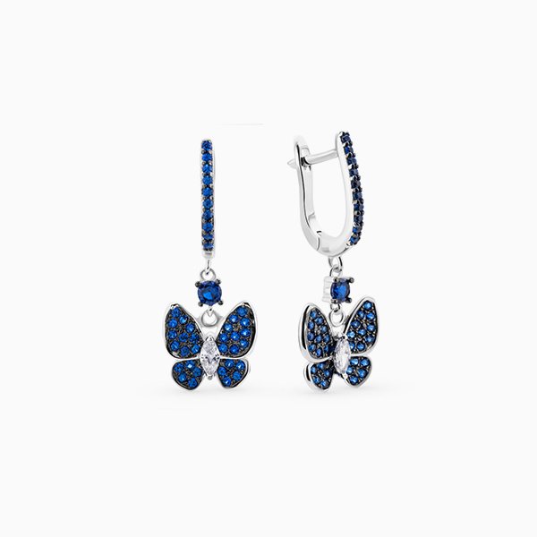 SL earrings with cubic zirconia and spinels