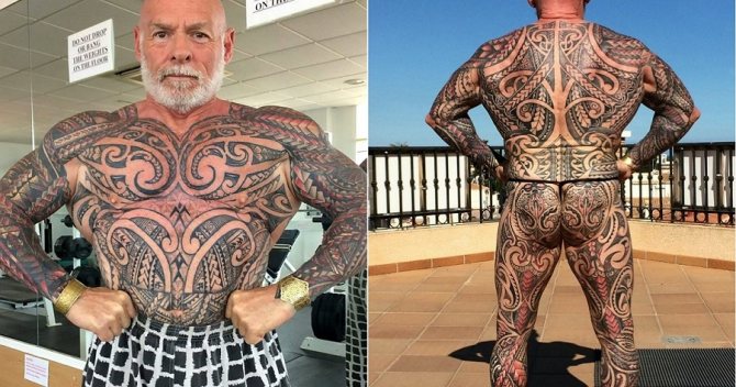 A sixty-year-old bodybuilder.