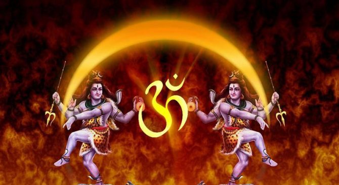 Shiva in the symbol of Om