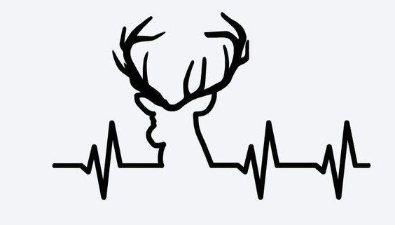 silhouette of a deer head