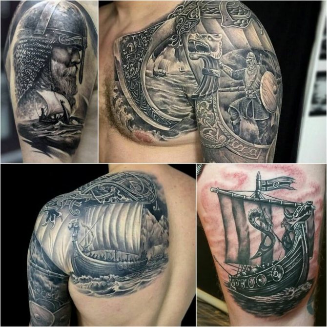 Scandinavian Tattoo - Viking Ship Tattoo - Viking Tattoo