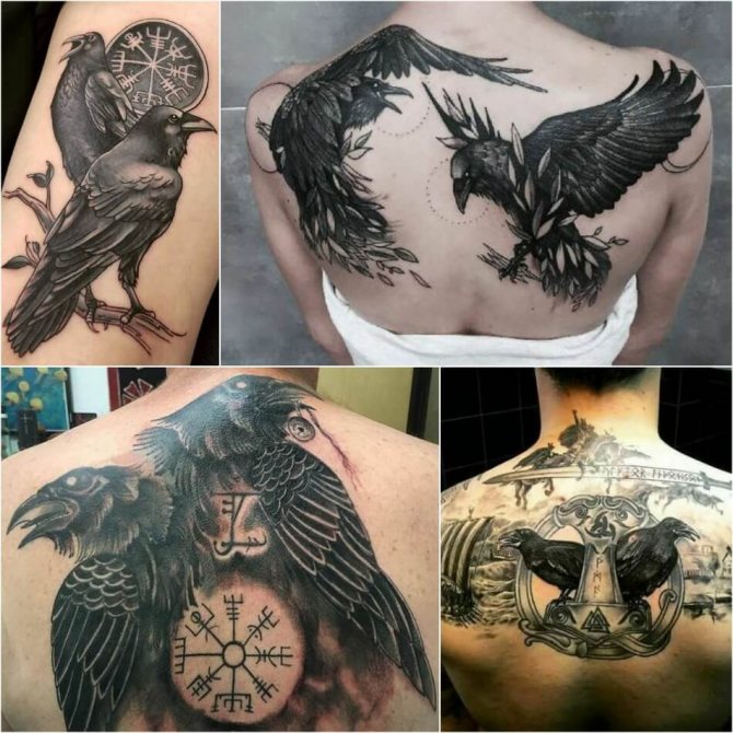 Scandinavian Tattoos - Tattoo Ravens - Tattoo Hugin and Munin