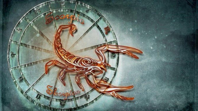Scorpio: symbol in the zodiacal circle