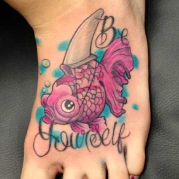 Tattoo fish foot