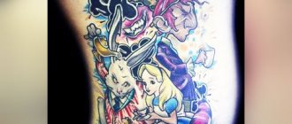 Tatuaggio Alice nel paese delle meraviglie