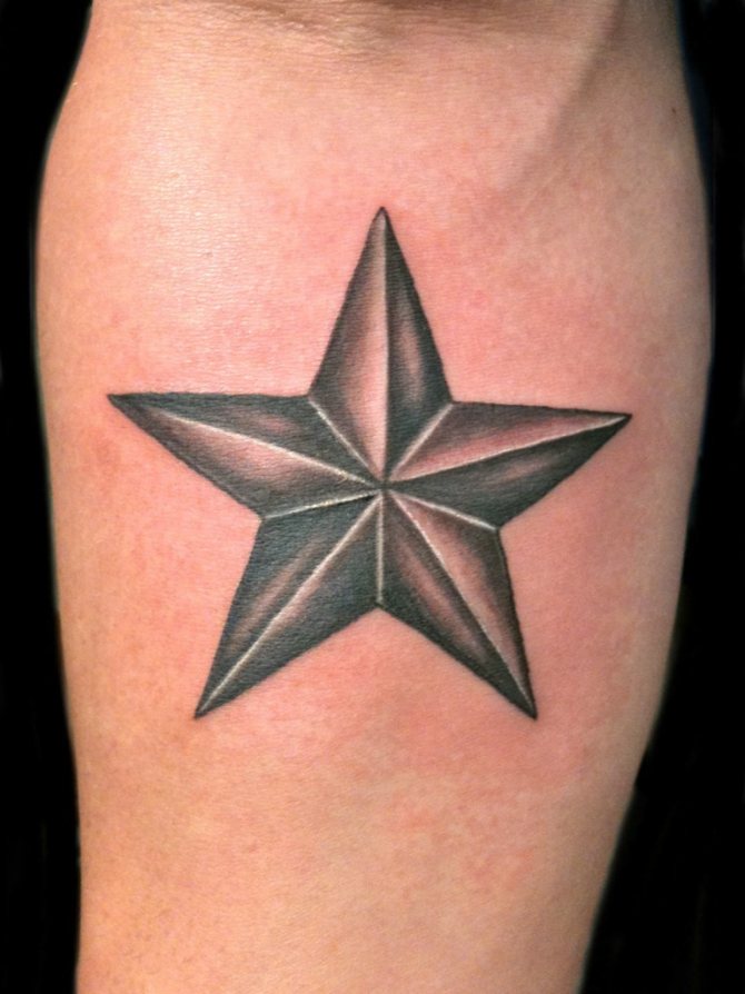 Tattoo amulet in the shape of a star