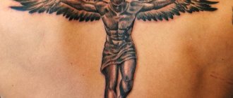 Tattoo of an angel on a man
