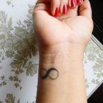 Tattoo of infinity on the wrist for girls