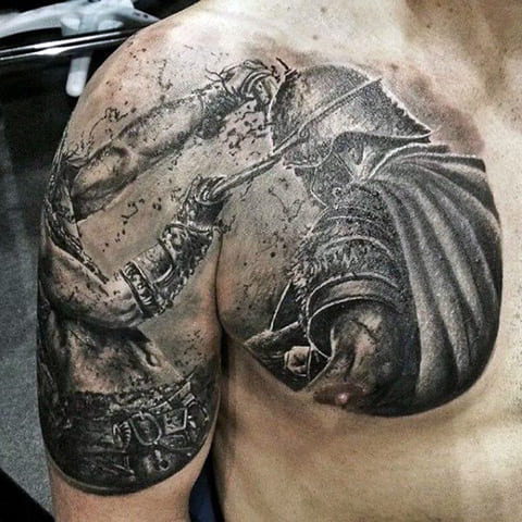 Tattoo gladiator fight