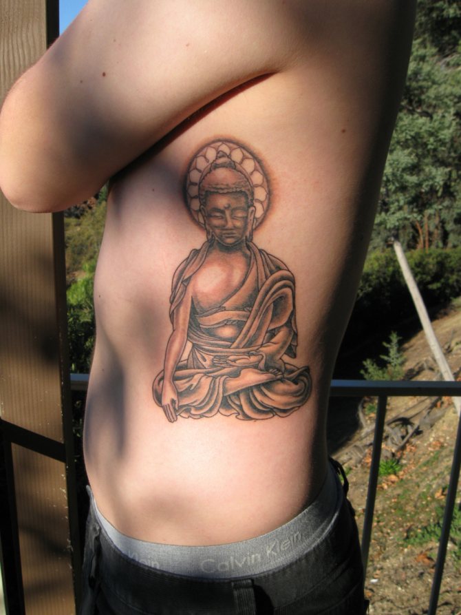 Tattoo Buddha from the evil eye