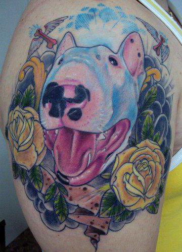 bull terrier tattoo