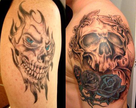 Tattoo skull on hand