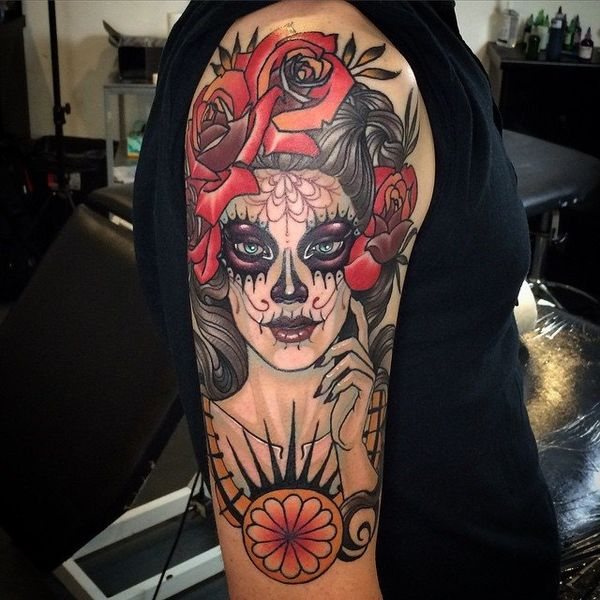 Tattoo Chicano (Chicago) male, for girls. Meaning, photo: sleeve, forearm, wrist, shoulder