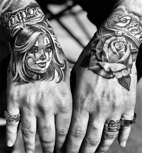 Tattoo Chicano on hands
