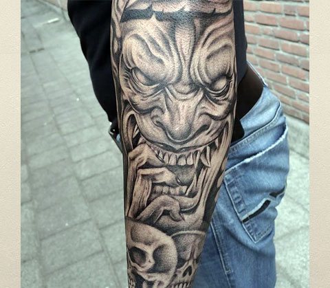 Tattoo demon on hand