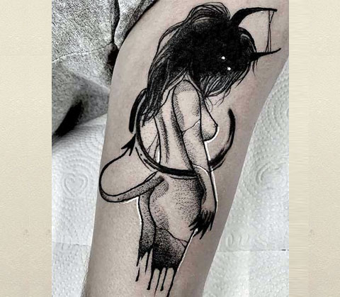 Tattoo girl demon