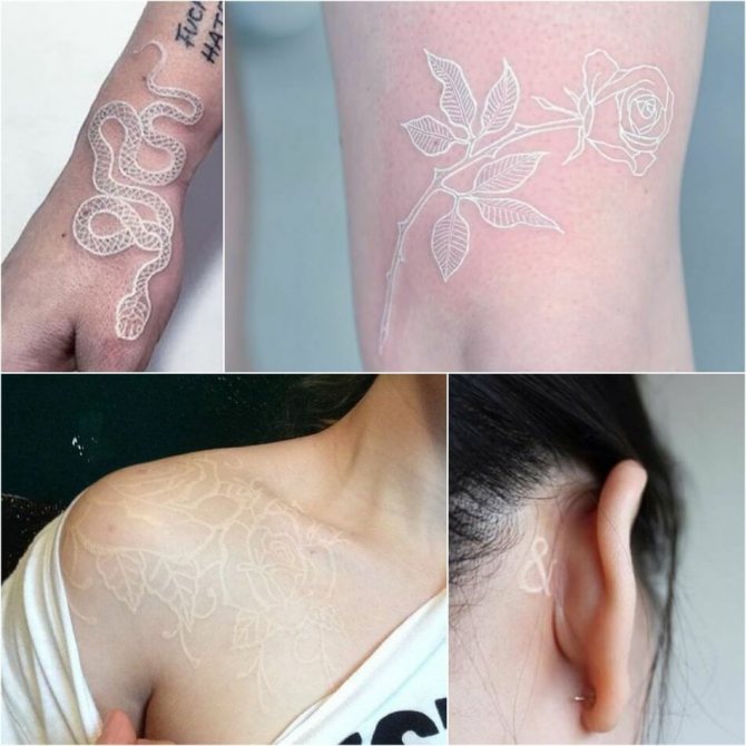 Tattoos for girls - White tattoos for girls - White female tattoos