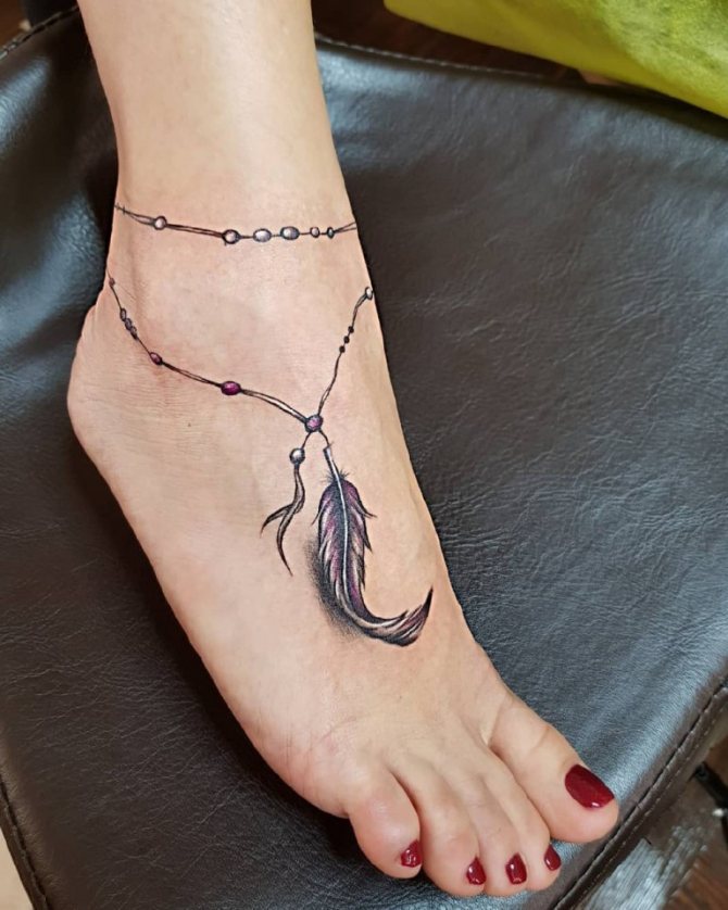 Tattoo on girls leg