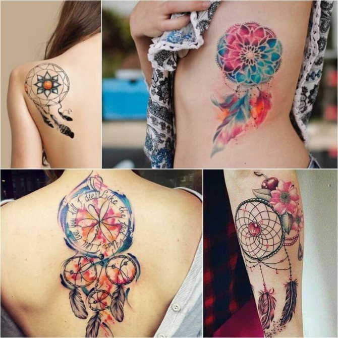 Tattoo for girls - tattoo dream catcher for girls