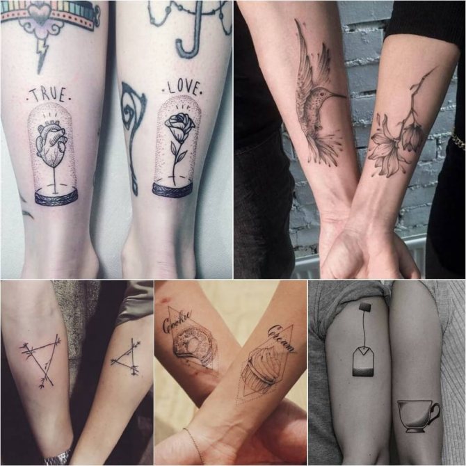 Tattoos for Two - Tattoo in the same style - Tattoos for couples in love