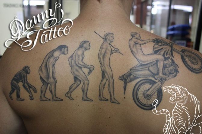 Tattoo for a motorcyclist