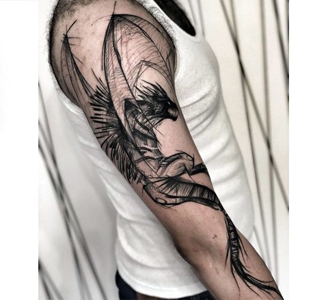 Dragon sleeve tattoo for men