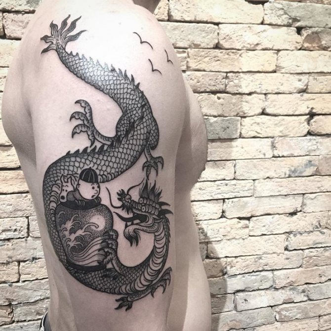 Tattoo of a dragon