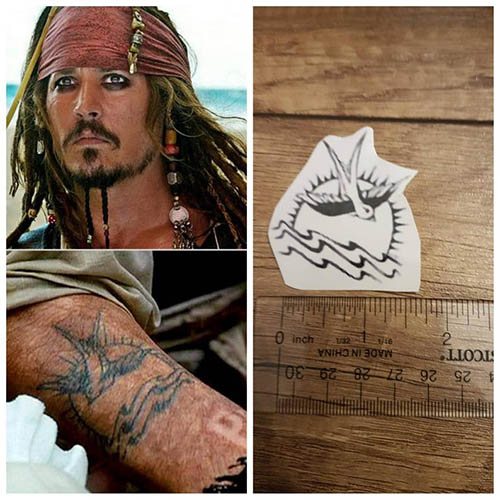 Tattoo of Jack Sparrow on the arm, back, shoulder. Photos, meanings