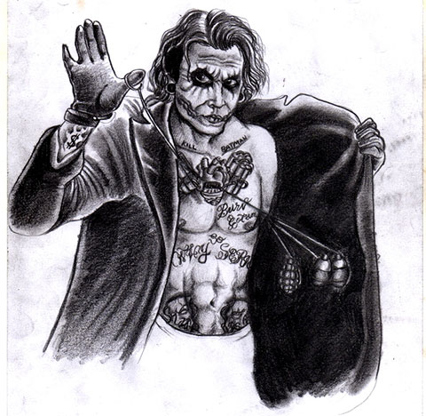 Tattoo Joker - schiță