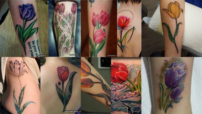 tattoo photo with tulip