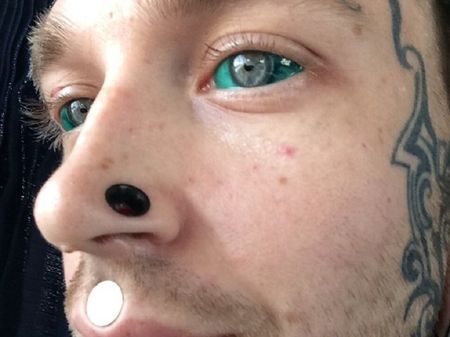 Eyeball green tattoo