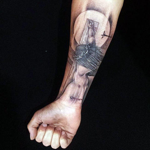Tattoo Jesus Christ on wrist
