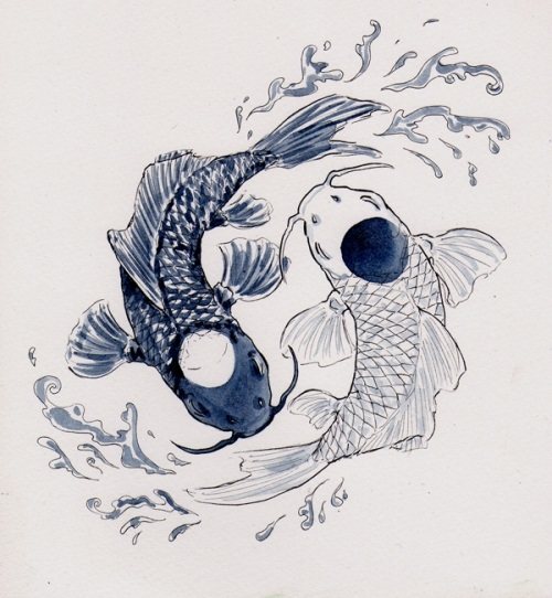 tattoo yin yang fish
