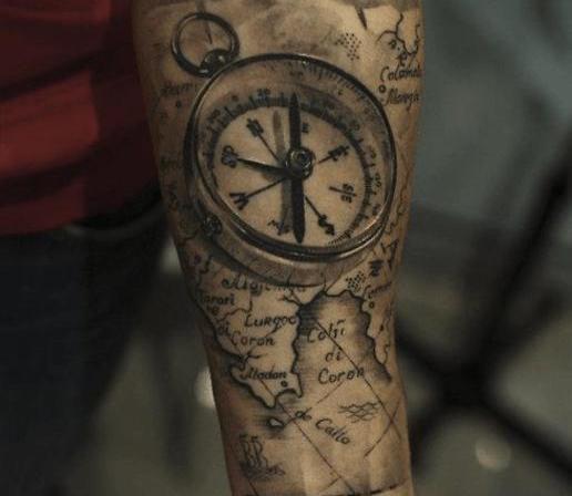 tattoo card compass meaning