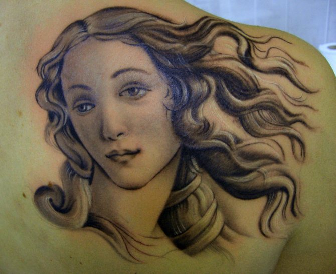 Tattoo ein Gemälde von Sandro Botticelli