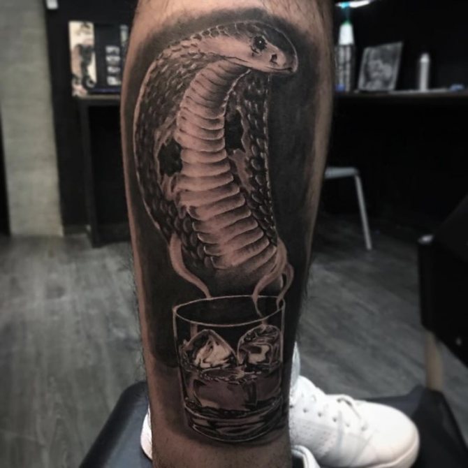 tattoo of cobra on hand